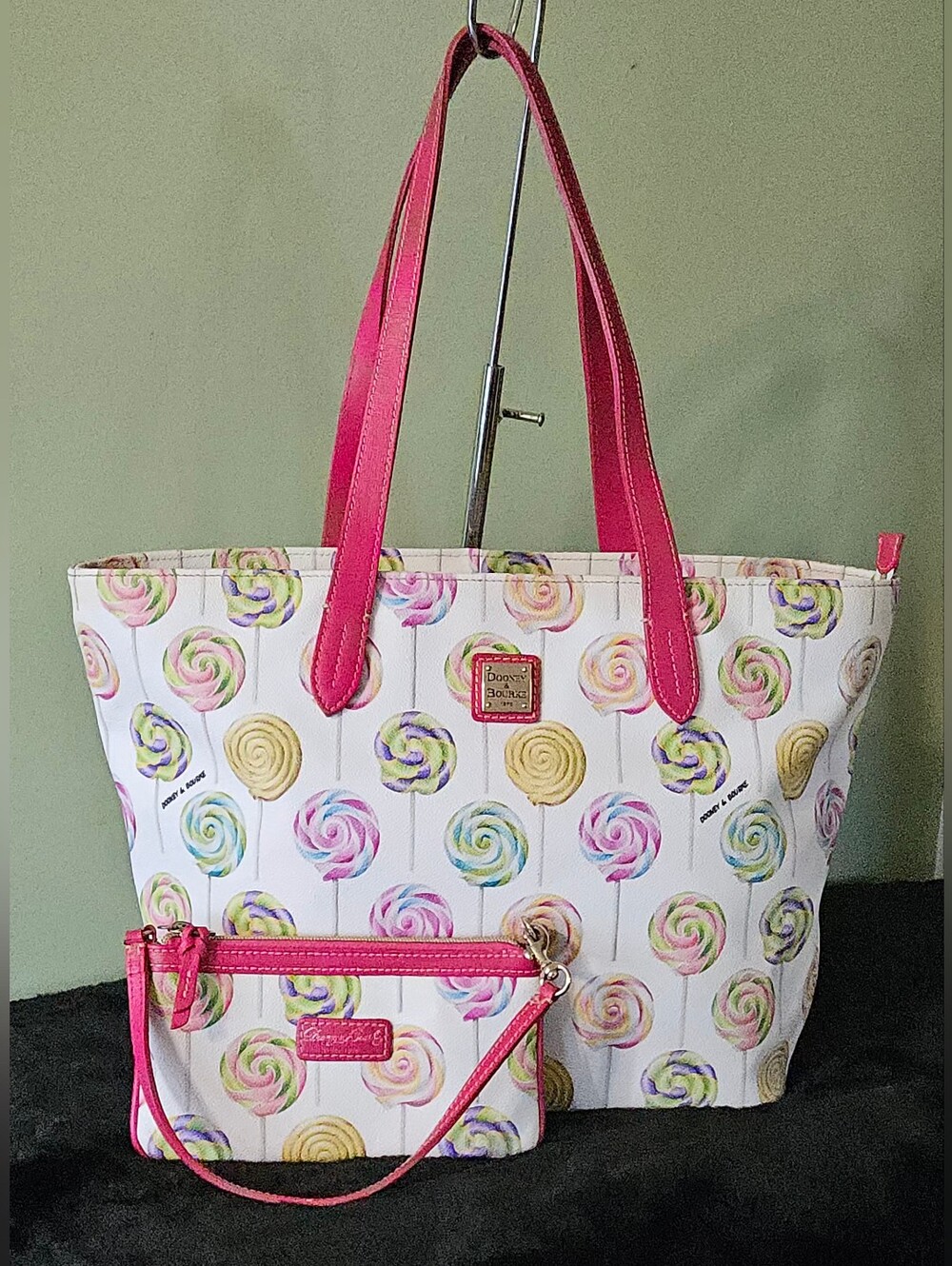 Dooney & Bourke Lollipop Swirl Tote With Matching Wristlet